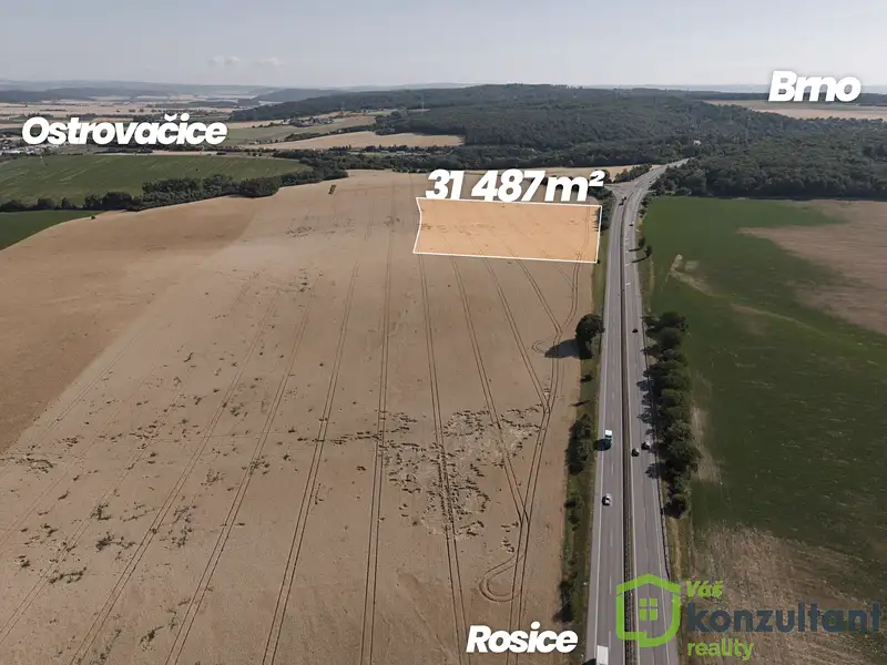 Prodej pole 31487 m², Ostrovačice – náhled fotky 3