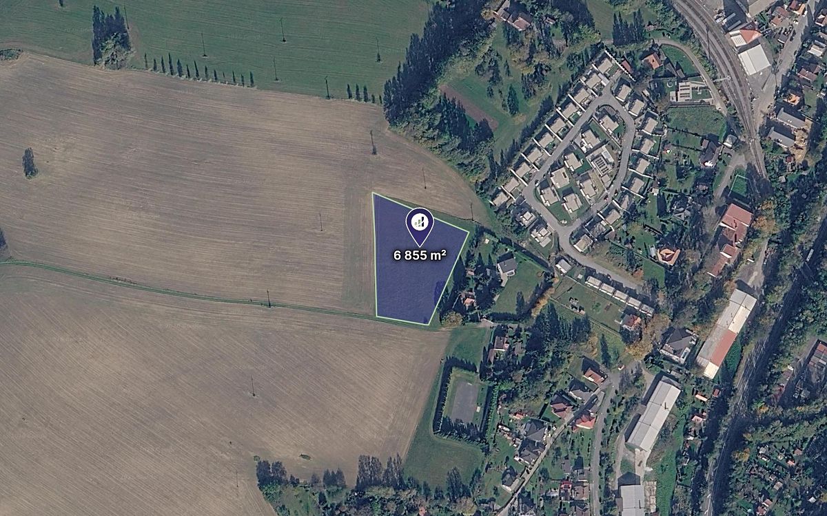 Prodej stavebního pozemku 6855 m², Humpolec – fotka 1 z 3