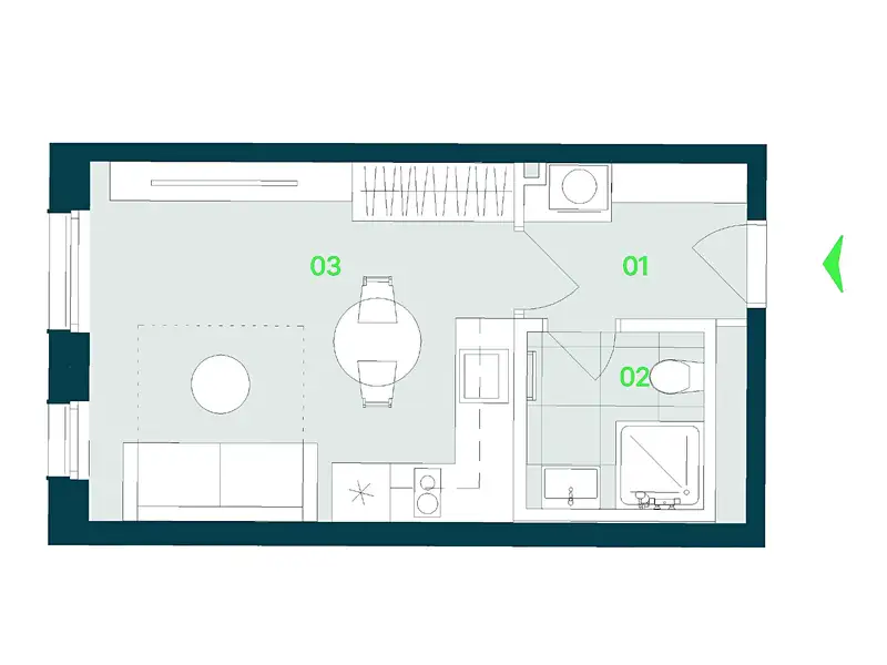 Prodej bytu 1+kk 25 m², Brno – náhled fotky 2