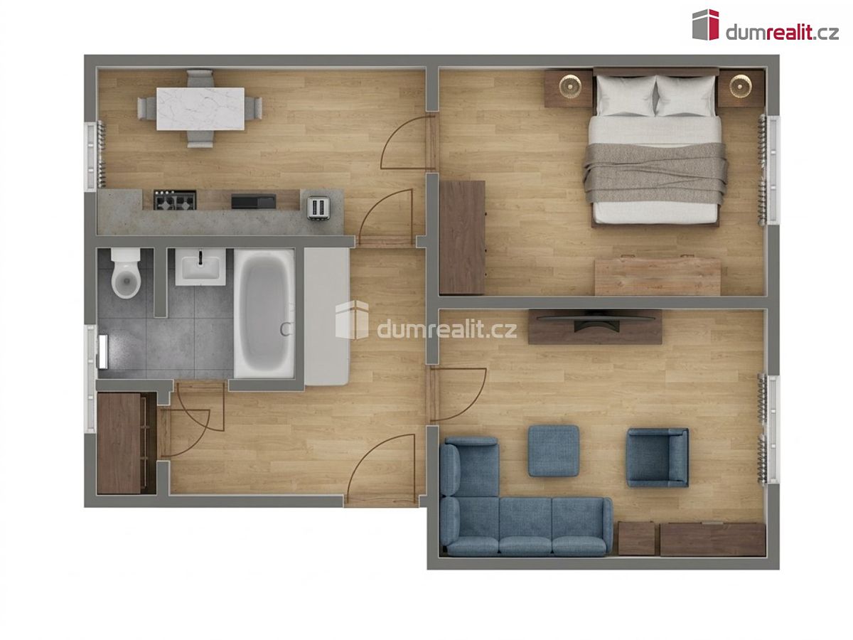 Prodej bytu 2+1 56 m², Rožnov pod Radhoštěm – fotka 1 z 3