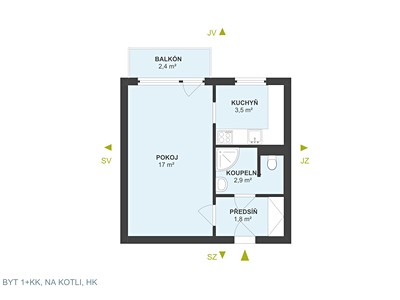 Wohnung 1+kk zum Kauf, 28 m² (3 von 18)