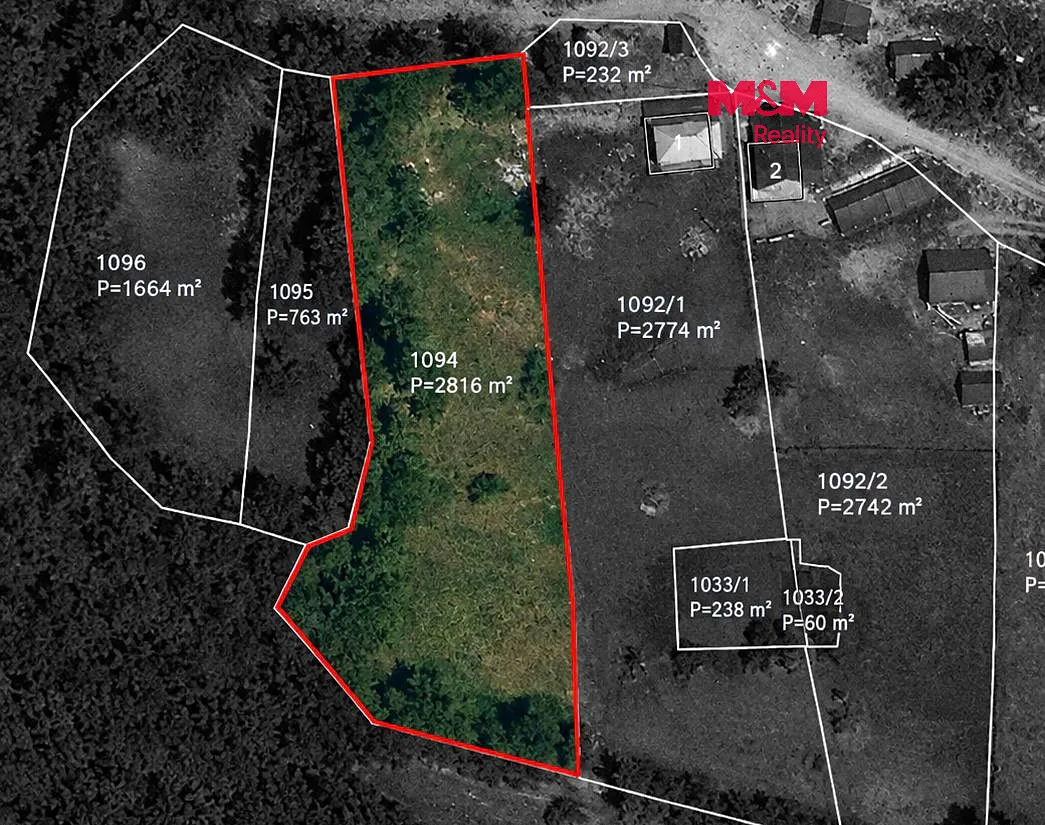 Prodej stavebního pozemku 2816 m²