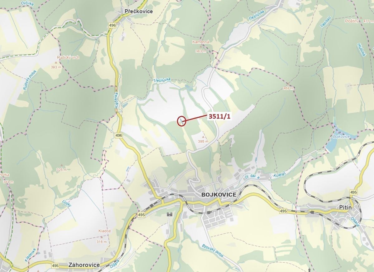 Dražba lesa 420 m², Bojkovice – fotka 1 z 3