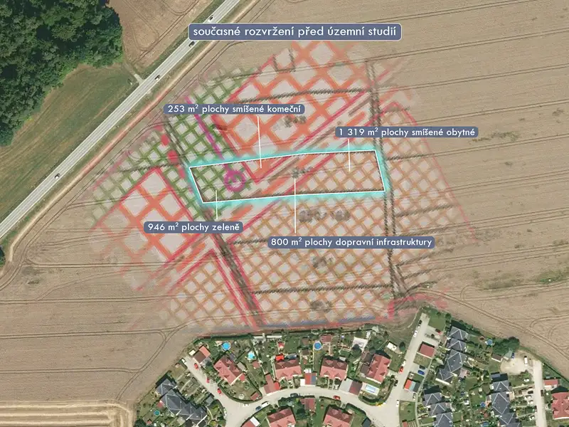 Prodej stavebního pozemku 3318 m², Dolní Třebonín – náhled fotky 2