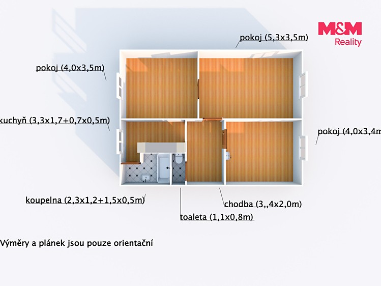 Квартира 3+1 на продаж, 64 м² (18 з 19)