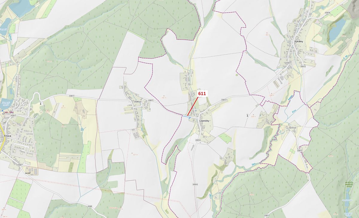 Dražba lesa 673 m², Lazníčky – fotka 1 z 3