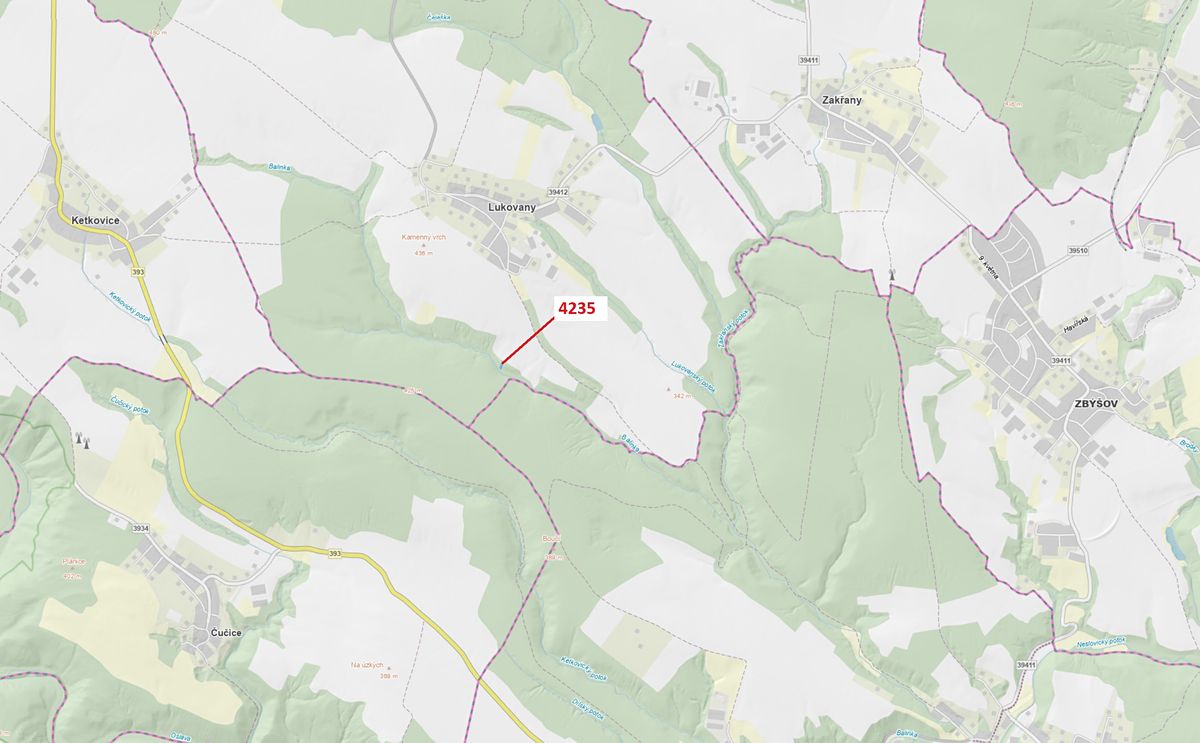 Dražba lesa 486 m², Lukovany – fotka 1 z 3