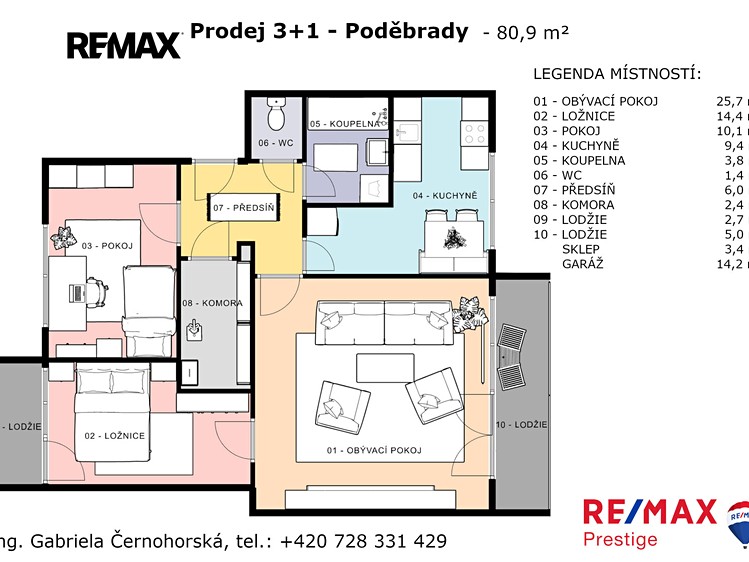 Wohnung 3+1 zum Kauf, 81 m² (20 von 21)