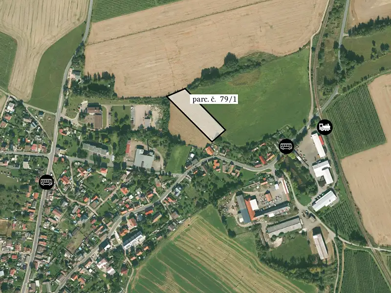 Prodej stavebního pozemku 6448 m², Břasy – náhled fotky 2