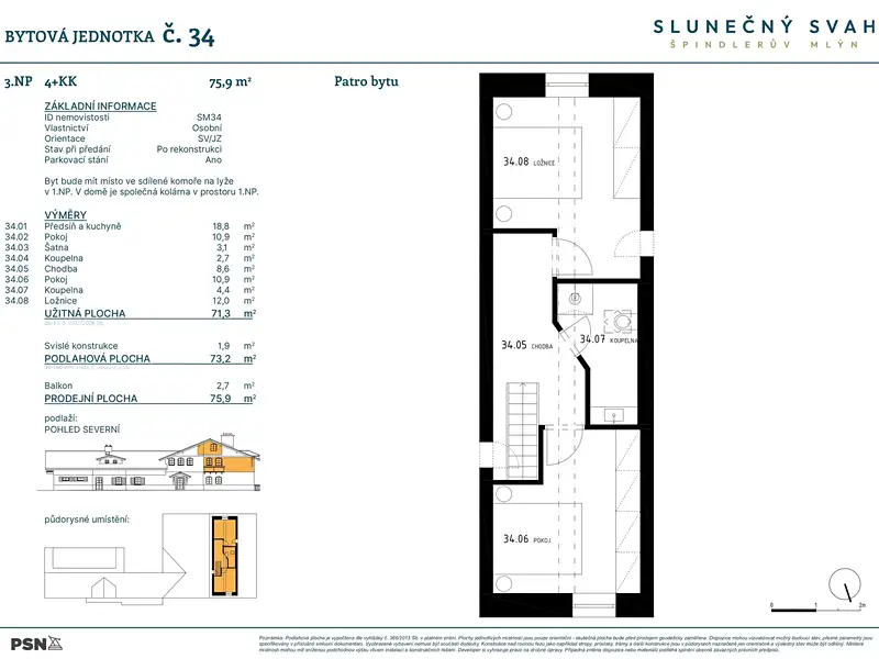Prodej bytu 4+kk 71 m², Špindlerův Mlýn – náhled fotky 3