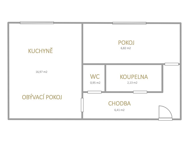 Квартира 2+kk на продаж, 34 м² (2 з 15)