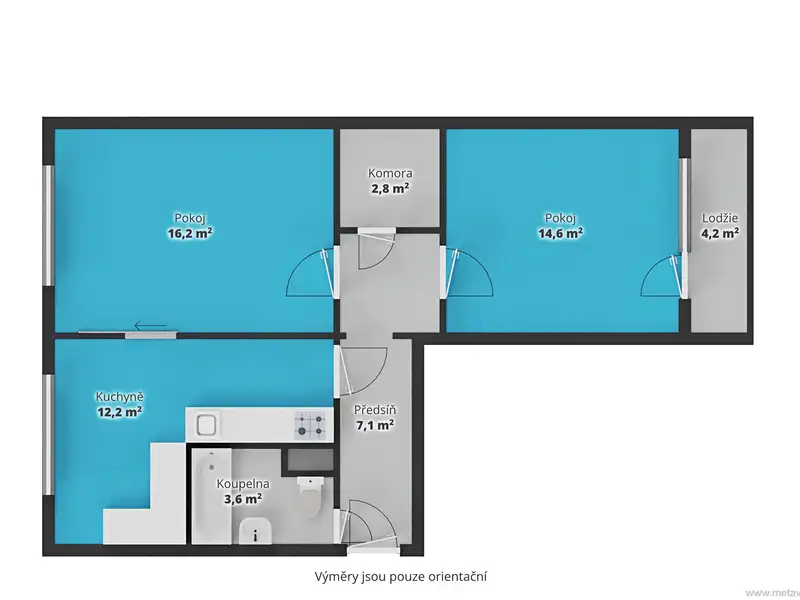 Prodej bytu 2+1 61 m², Praha – náhled fotky 3