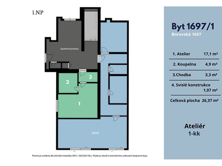 Квартира 1+kk на продаж, 26 м² (16 з 16)