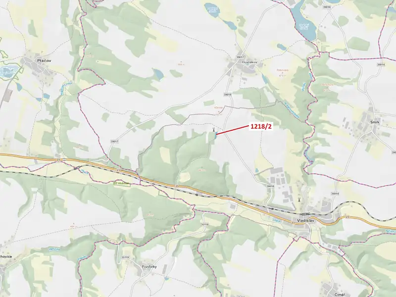 Dražba lesa 1414 m², Vladislav – náhled fotky 1