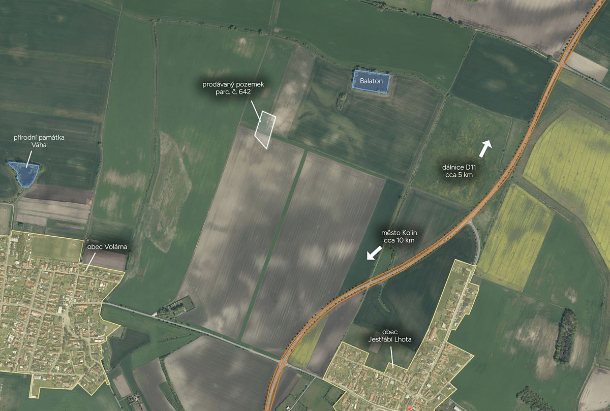 Prodej pole 7028 m², Jestřabí Lhota – fotka 1 z 3