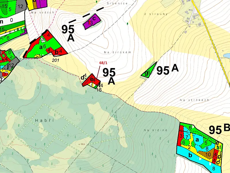 Dražba lesa 2849 m², Krátošice – náhled fotky 3