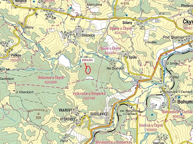 Dražba lesa 2039 m², Prachatice – náhled fotky 1