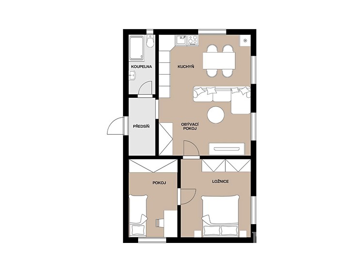 Квартира 3+kk в оренду, 52 м² (10 з 16)