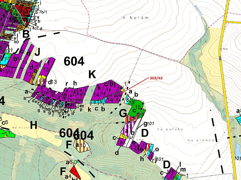 Dražba lesa 995 m², Břežany – náhled fotky 3