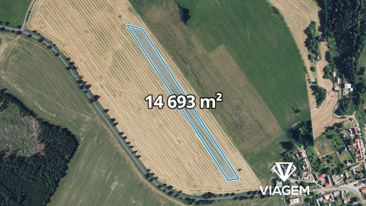 Prodej pole 14693 m², Bousín – fotka 1 z 3