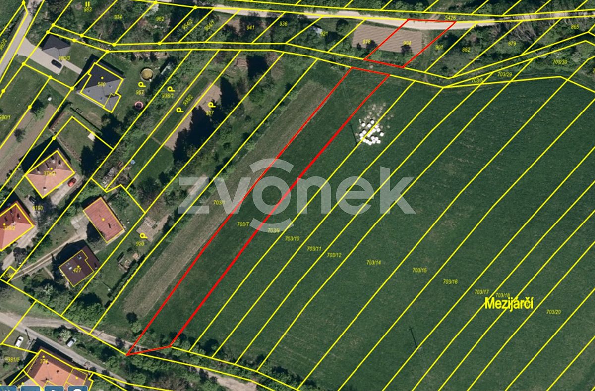 Prodej stavebního pozemku 2007 m², Pitín – fotka 1 z 3
