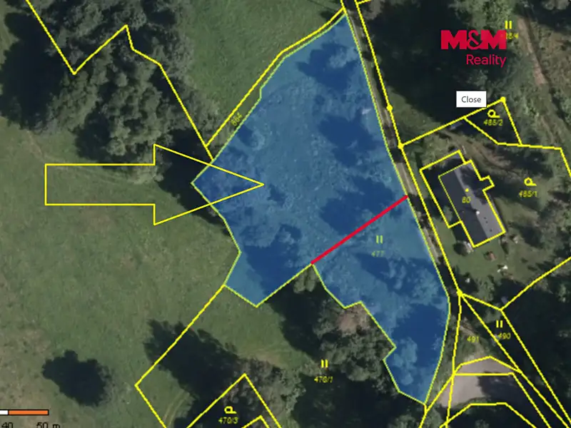 Prodej zahrady 2000 m², Bernartice – náhled fotky 3