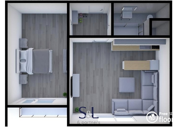 Квартира 2+kk в оренду, 39 м² (5 з 10)