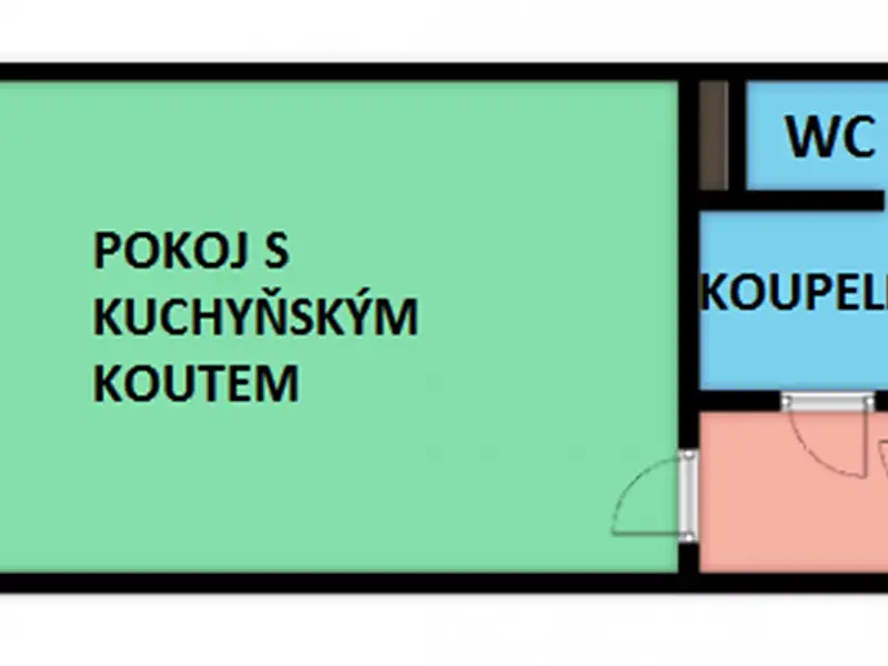 Pronájem bytu 1+kk 28 m², Hradec Králové – náhled fotky 3