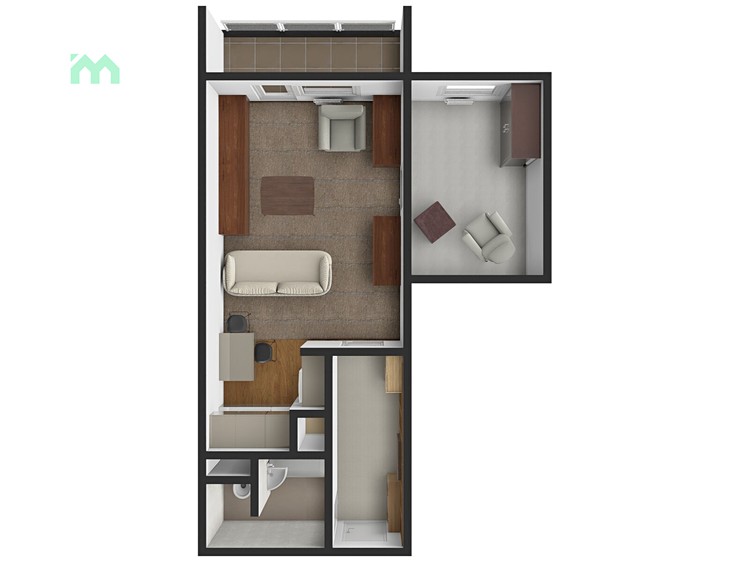 Pronájem bytu 2+kk, 36 m² (25 z 43)