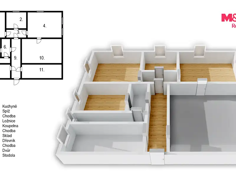 Prodej rodinného domu 112 m², pozemek 804 m², Žichlínek – náhled fotky 3