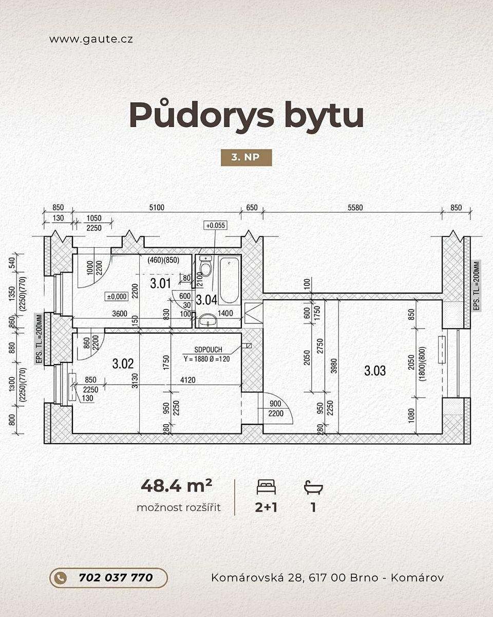 Prodej bytu 2+1 48 m² – fotografie 5