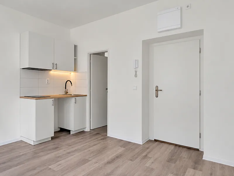 Prodej bytu 1+kk 16,4 m2, OV, Praha 10 - Záběhlice, projekt