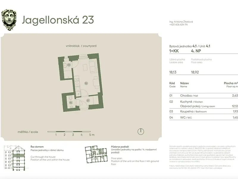 Prodej bytu 1+kk 18 m², Praha – náhled fotky 2