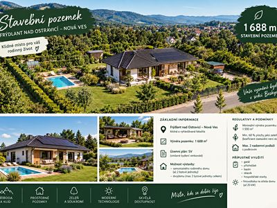 Prodej stavebního pozemku 1688 m²
