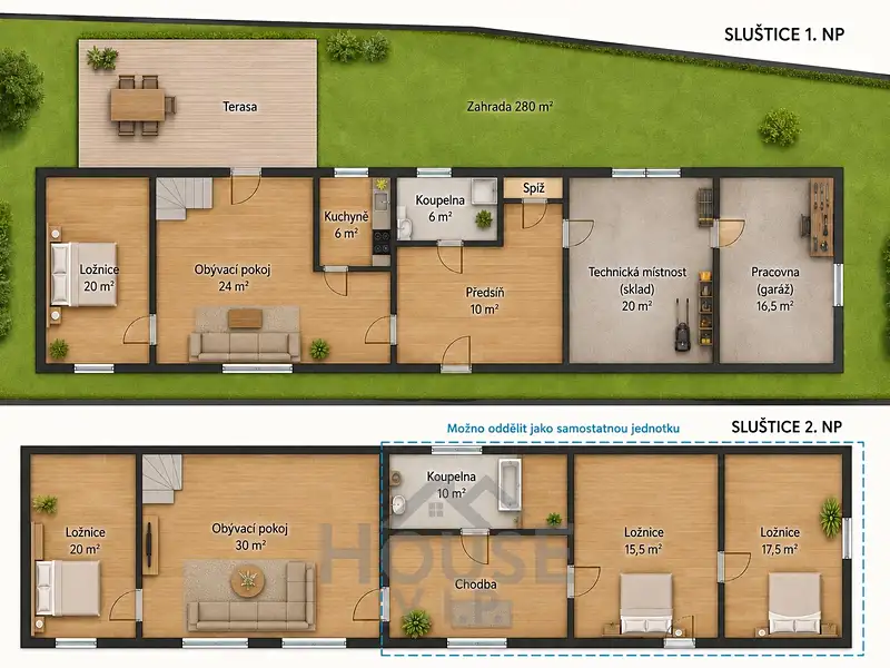 Prodej rodinného domu 206 m², pozemek 420 m², Sluštice – náhled fotky 3
