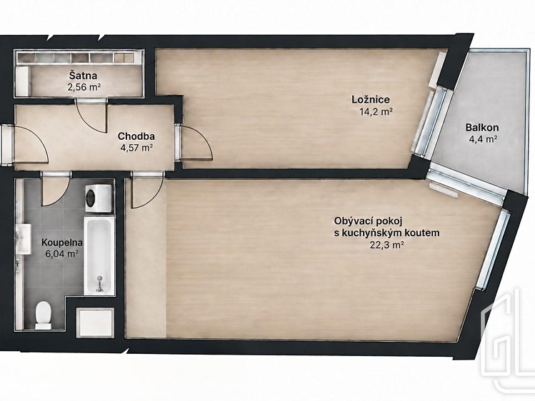 Prodej bytu 2+kk, 56 m² (25 z 28)