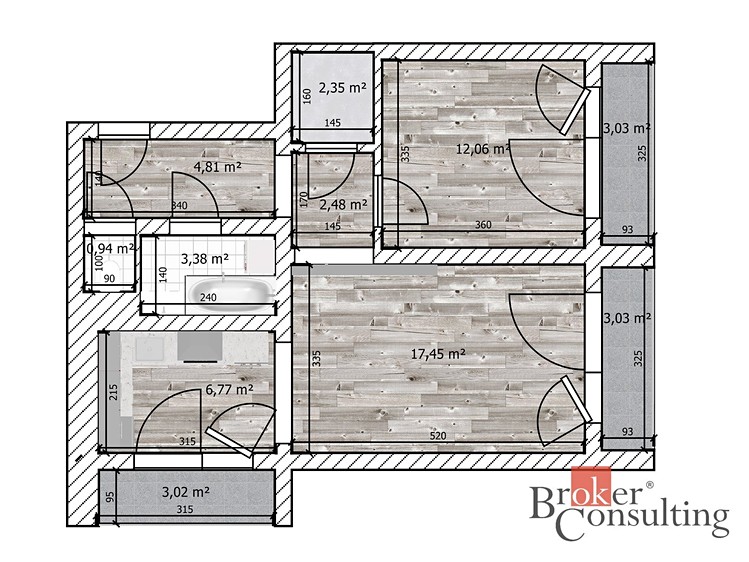 Квартира 2+1 на продаж, 53 м² (34 з 38)