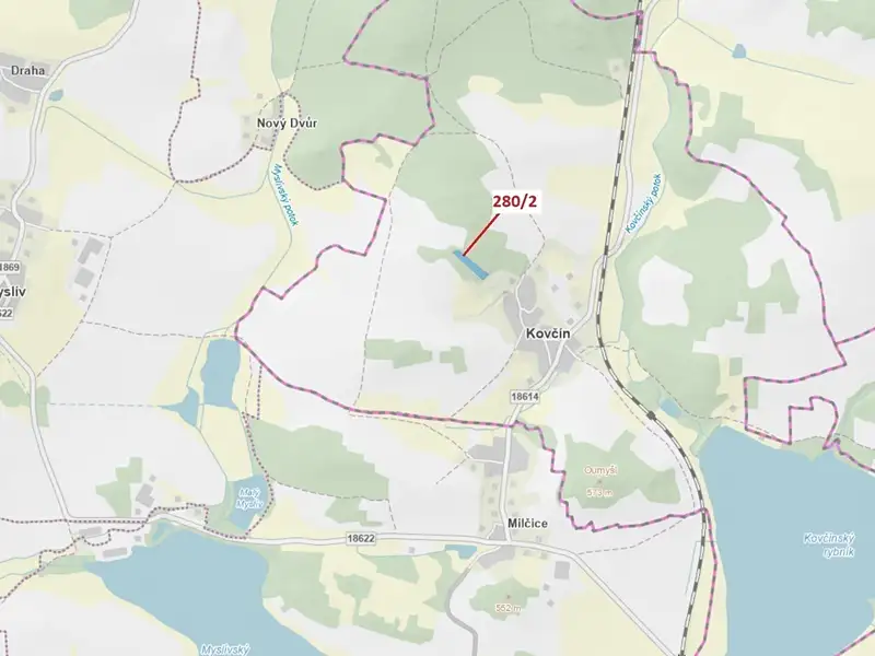 Dražba lesa 4872 m², Kovčín – náhled fotky 1