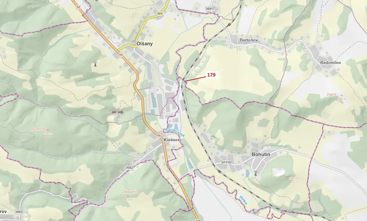 Dražba lesa 939 m²