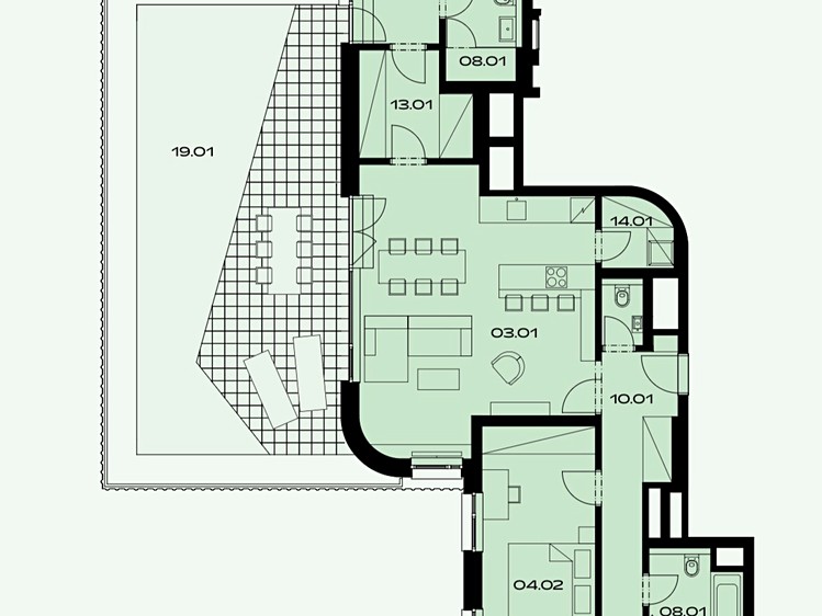 Pronájem bytu 4+kk, 119 m² (33 z 33)