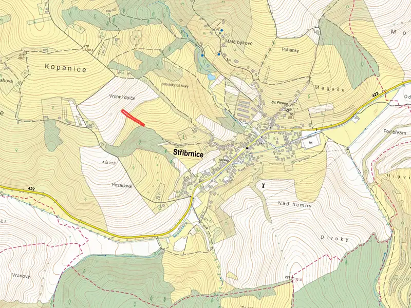 Prodej pole 2025 m², Stříbrnice – náhled fotky 2