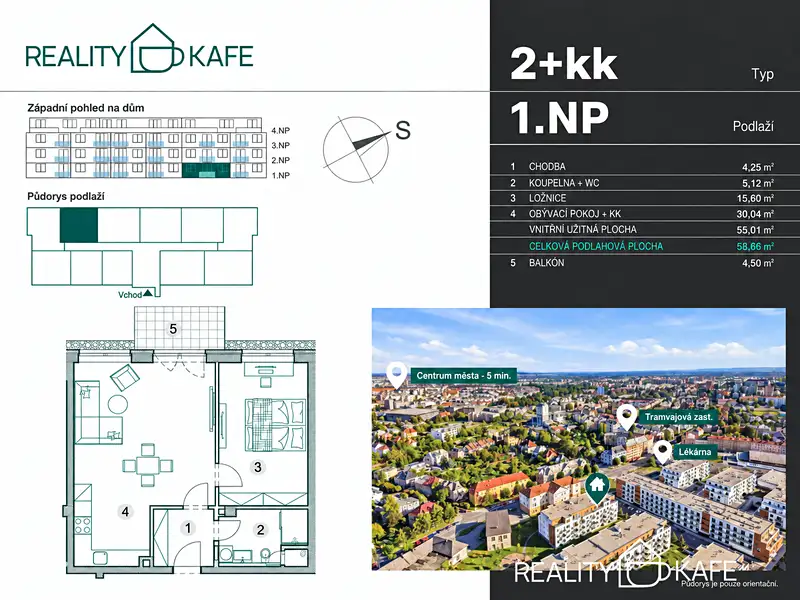 Prodej bytu 2+kk 55 m², Olomouc – náhled fotky 3