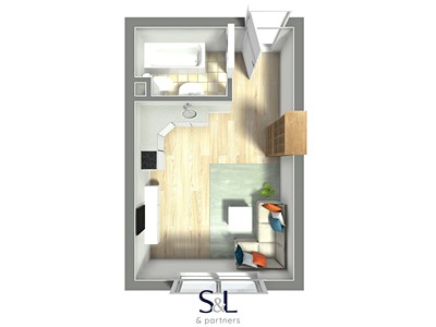 Квартира 1+kk в оренду, 20 м² (3 з 7)