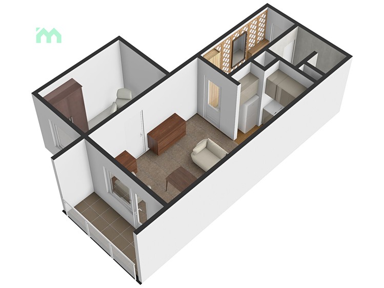 Pronájem bytu 2+kk, 36 m² (15 z 43)