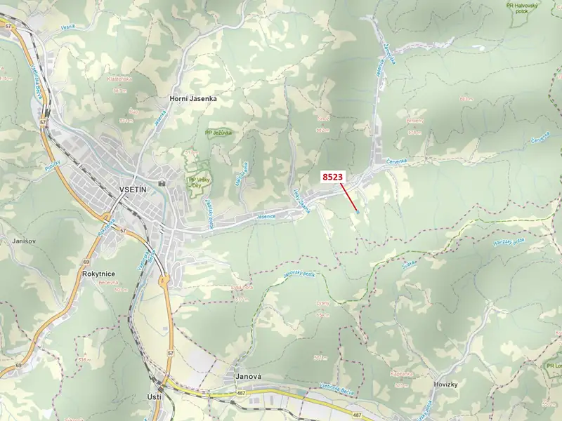 Dražba pole 2343 m², Vsetín – náhled fotky 1
