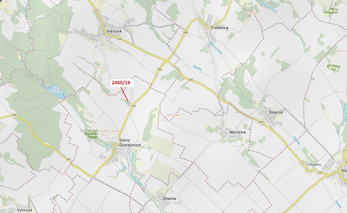 Dražba lesa 247 m², Horní Dunajovice – fotka 1 z 3
