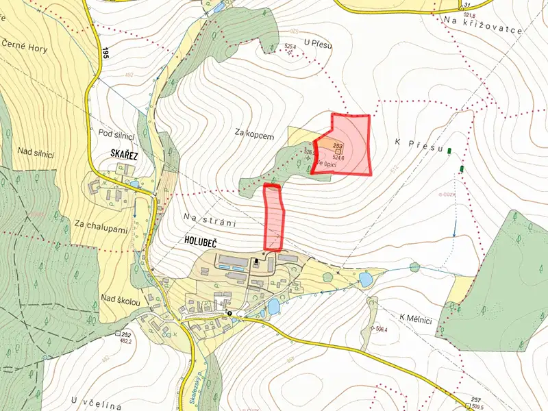 Prodej pole 23705 m², Hostouň – náhled fotky 2