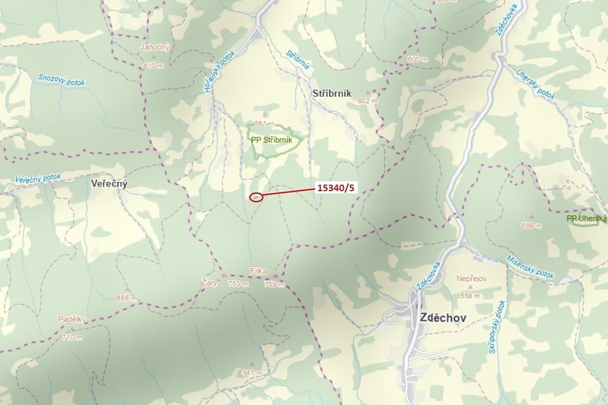 Dražba lesa 312 m², Hovězí – fotka 1 z 3