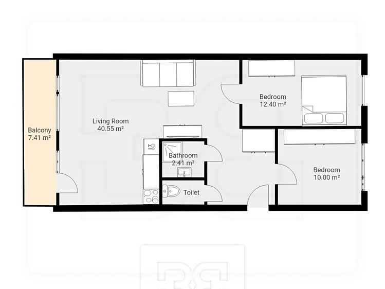 Pronájem bytu 3+kk, 71 m² (5 z 14)