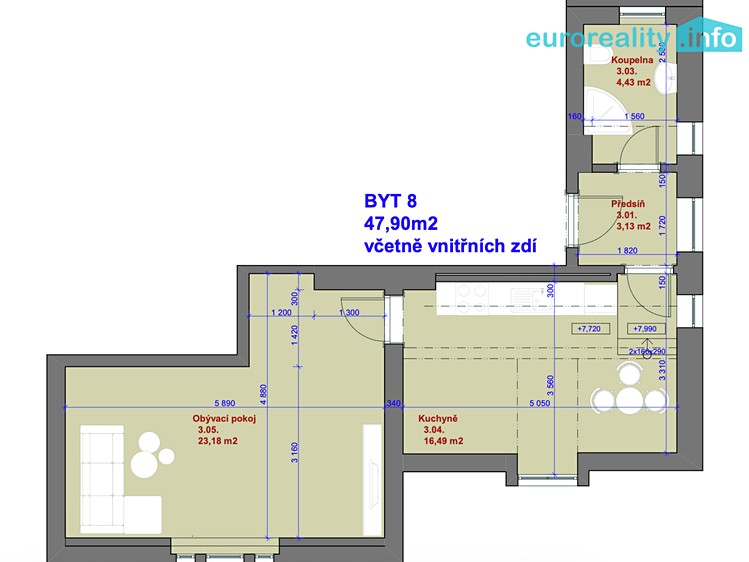 Wohnung 2+kk zum Kauf, 47 m² (5 von 14)